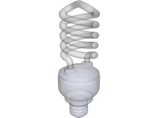 E27 Fluorescent Lamp 3D Model preview