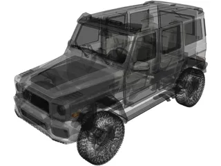 Mercedes-Benz G63 AMG 4x4 Squared 3D Model preview