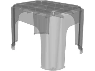 Plastic Stool 3D Model preview