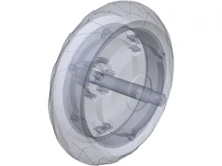 Wheel Motor 3D Model preview