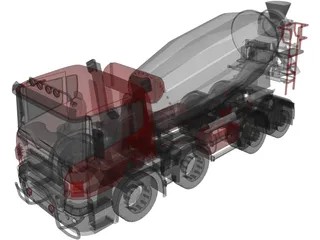 Scania Cement Truck 3D Model preview
