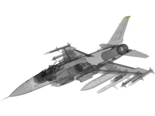 F-16C USAF 3D Model preview