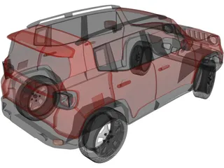 Jeep Renegade Latitude (2015) 3D Model preview