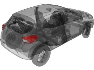Renault Kwid (2017) 3D Model preview