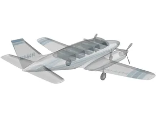Piper PA-31 Navajo 3D Model preview