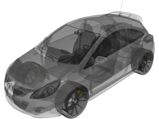 Opel Corsa OPC 3D Model preview