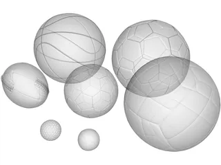 Balls Collection 3D Model preview