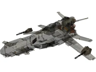 Star Conflict Spaceship Dverg 3D Model preview