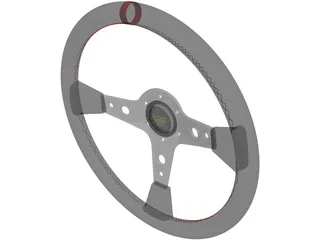 OMP Racing Steering Wheel 3D Model preview
