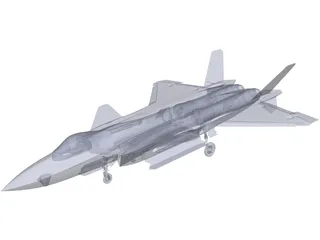 Chengdu J-20 3D Model preview