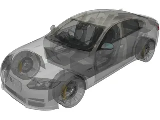Jaguar XE (2018) 3D Model preview