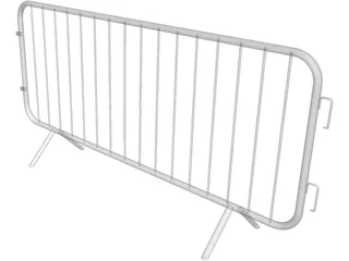 Crowd Control Barrier 3D Model preview