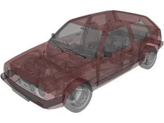 Volkswagen Golf GTI MK2 3D Model preview