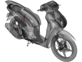 Honda SH 150i Sporty 3D Model preview