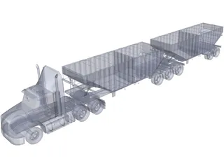 Mack Grain Truck 3D Model preview