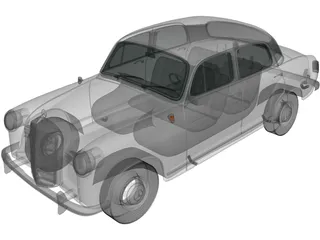 Mercedes-Benz Ponton 180 W120 (1953) 3D Model preview