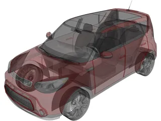 Kia Soul (2014) 3D Model preview