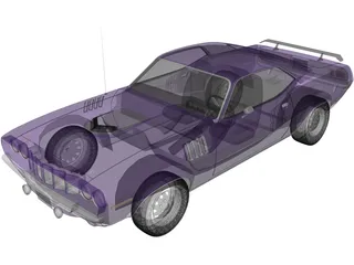 Plymouth Barracuda (1971) 3D Model preview