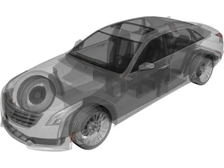 Cadillac CT6 (2016) 3D Model preview