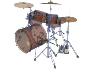 Drums 3D Model preview