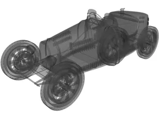 Bugatti Type 37B (1937) 3D Model preview