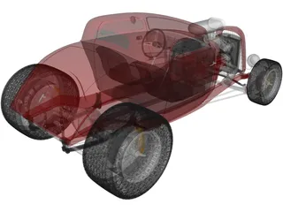 Ford Hotrod Coupe (1934) 3D Model preview