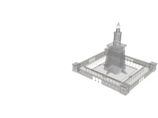 Alexandria Lighthouse 3D Model preview