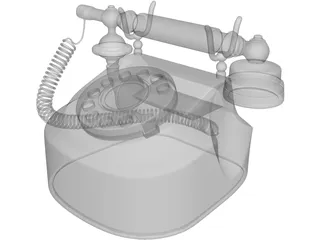 Western Electric Rotary Dial Phone 3D Model preview