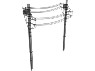 Power Line 3D Model preview