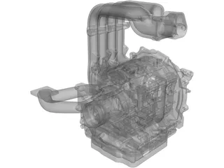 Mazda 13B Engine 3D Model preview