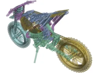 Lego Motorcycle 3D Model preview