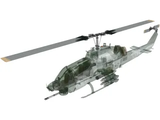 Bell AH-1W Super Cobra 3D Model preview