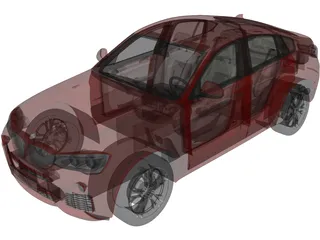 BMW X4 (2014) 3D Model preview