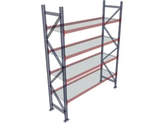 Industrial Shelf 3D Model preview