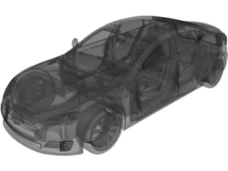 Tesla Model S P100D 3D Model preview