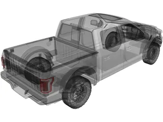 Ford F-150 Raptor (2017) 3D Model preview