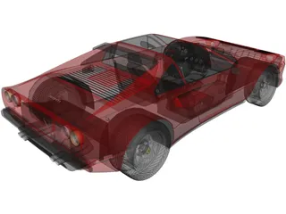 Ferrari 308 GTB GTS (1975) 3D Model preview