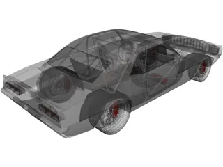 Chevrolet Camaro SS RS (1969) 3D Model preview