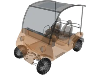 Golf Cart 3D Model preview