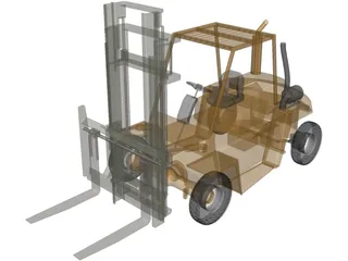Fork Lift 3D Model preview
