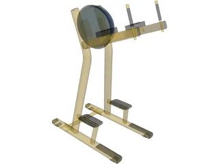 Leg Raise Machine 3D Model preview