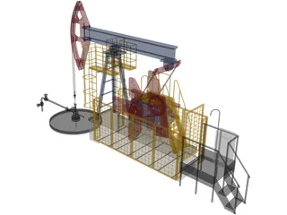 Arctic Oil Station 3D Model preview