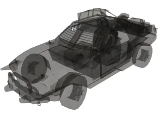 Zombie Car 3D Model preview