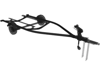 Boat Trailer 3D Model preview