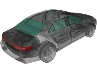 Lincoln Continental (2017) 3D Model preview