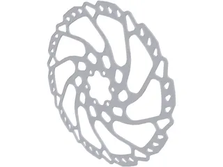 Shimano RT66 203mm Brake Rotor 3D Model preview