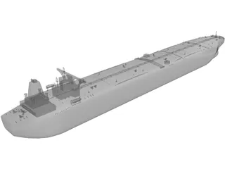 Oil Boat 3D Model preview
