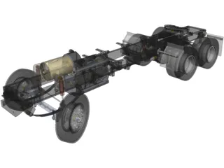 King Hauler Truck Chassis 3D Model preview