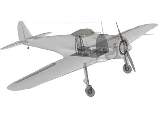 Nakajima Ki-43 Hayabusa 3D Model preview