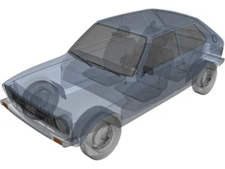 Audi 50 [Typ 86] (1974) 3D Model preview